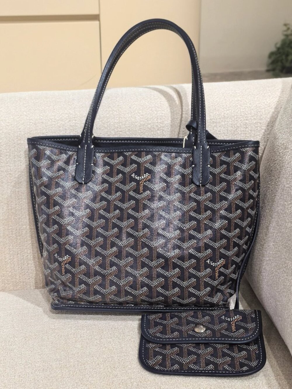 GOYARD Anjou Y-shaped monogram tote bag